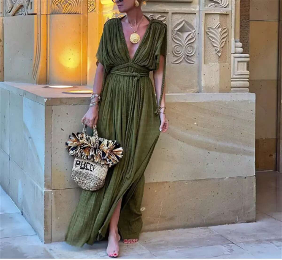 2024 New Elegant Solid Split Robe Sexy Bandage Pleated Slim Long Fashion Off Shoulder High Waist Women Evening Dress