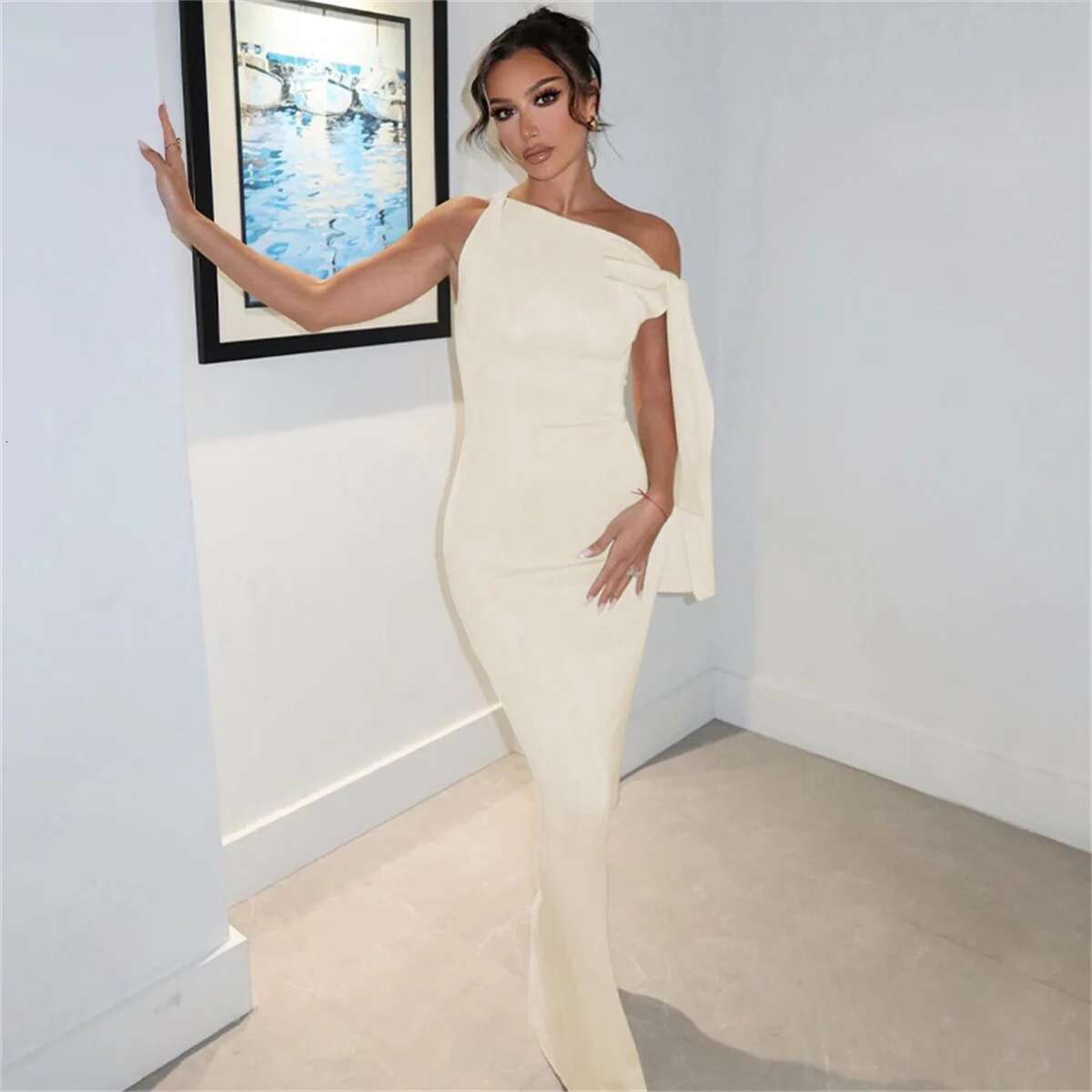 Women Sleeveless Sexy Maxi Dress Elegant Off-Shoulder Backless Long Strapless Fashion Tight Dresses Party Bodycon Vestidos New