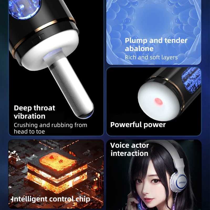 Men Masturbator Cup Manual /Automic Sucking Male Masturbator Vibration Blowjob Machine Sex Machine Penis Oral Machine W250218
