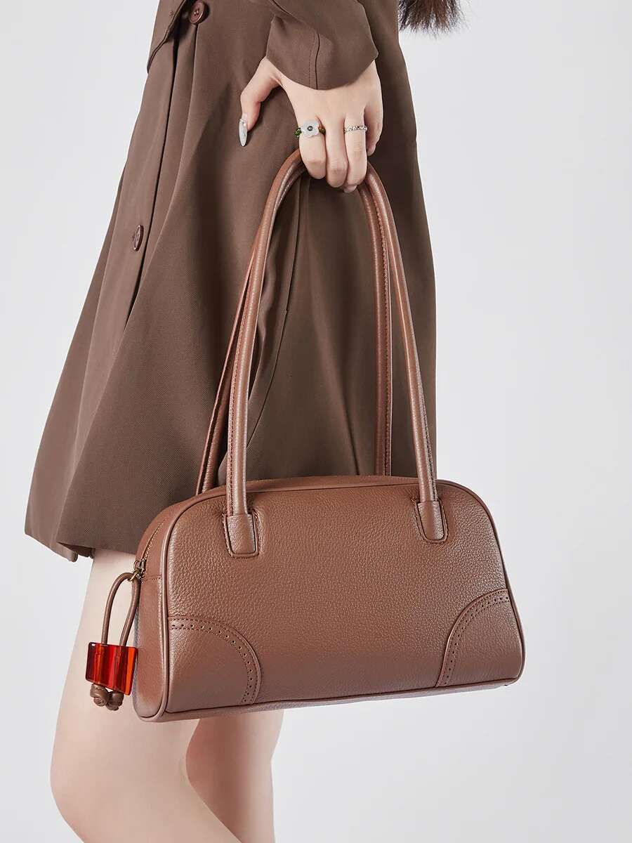 YANATARI Underarm Cowhide Genuine Leather Handbags Women Vintage Shoulder Female Korean Bag High Quality 2024