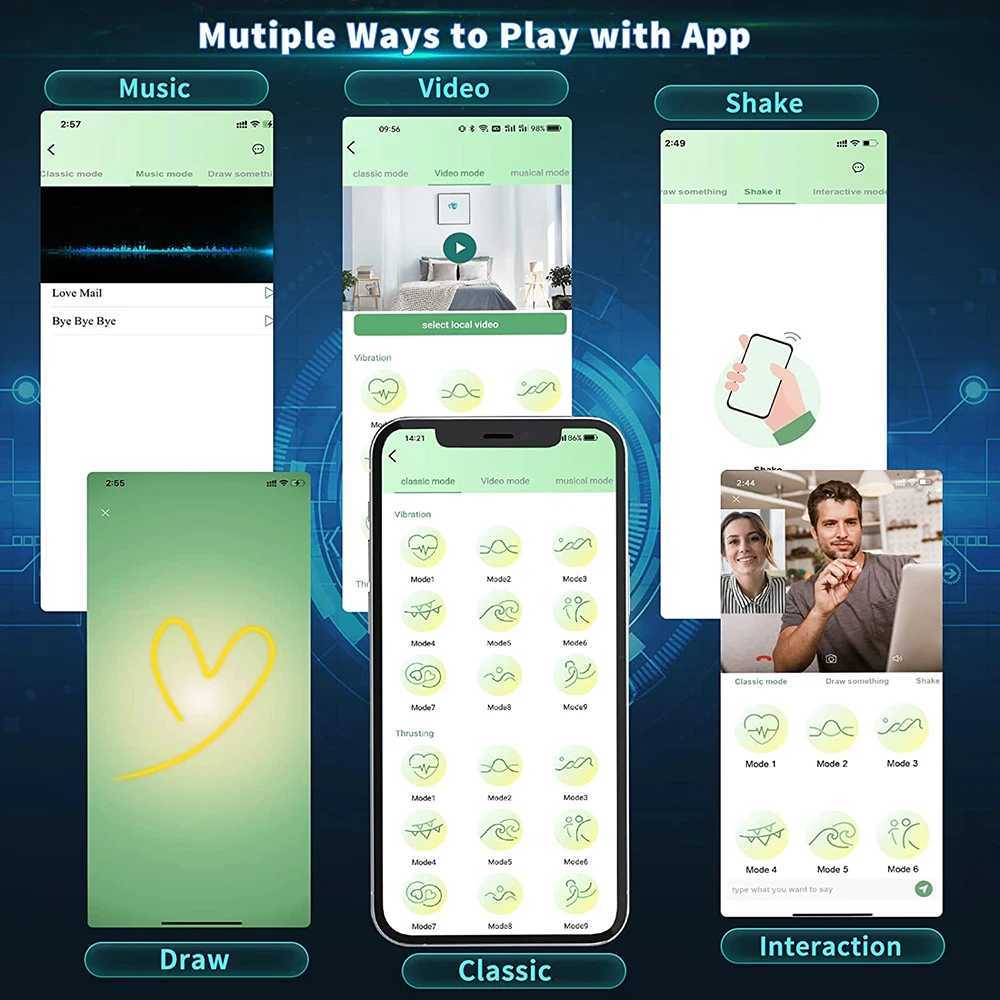 HESEKS Male Masturbation Penis Training Vibrator with App Controlled Sex Toys Suitable for Male Sex Massagers Rooster Rings and Glance Trainer Machine