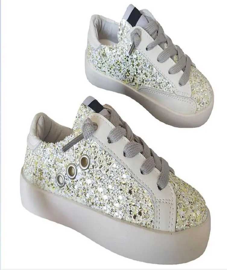 New boys casual shoes spring and autumn childrens fashion sports shoes genuine leather sports shoes girls glitter ice skates size 21-37 Z250217
