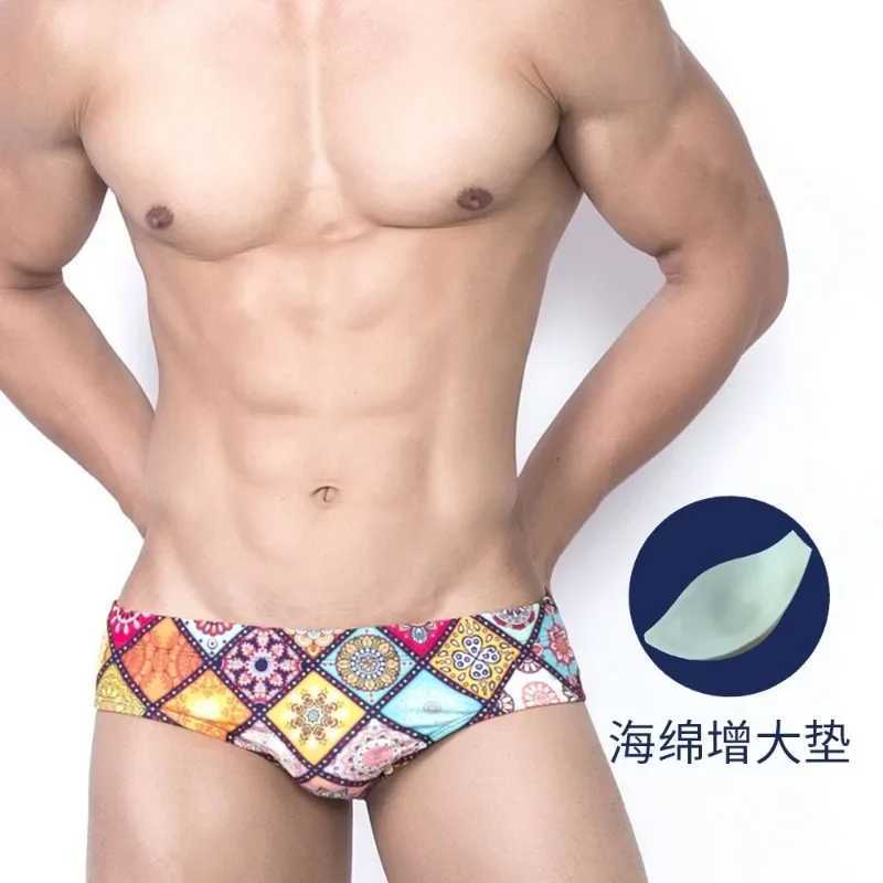 Summer Swim Briefs Mens Swimming Trunk Sexy Low-waisted beach Shorts Training Swimsuit Surfing Men M250218