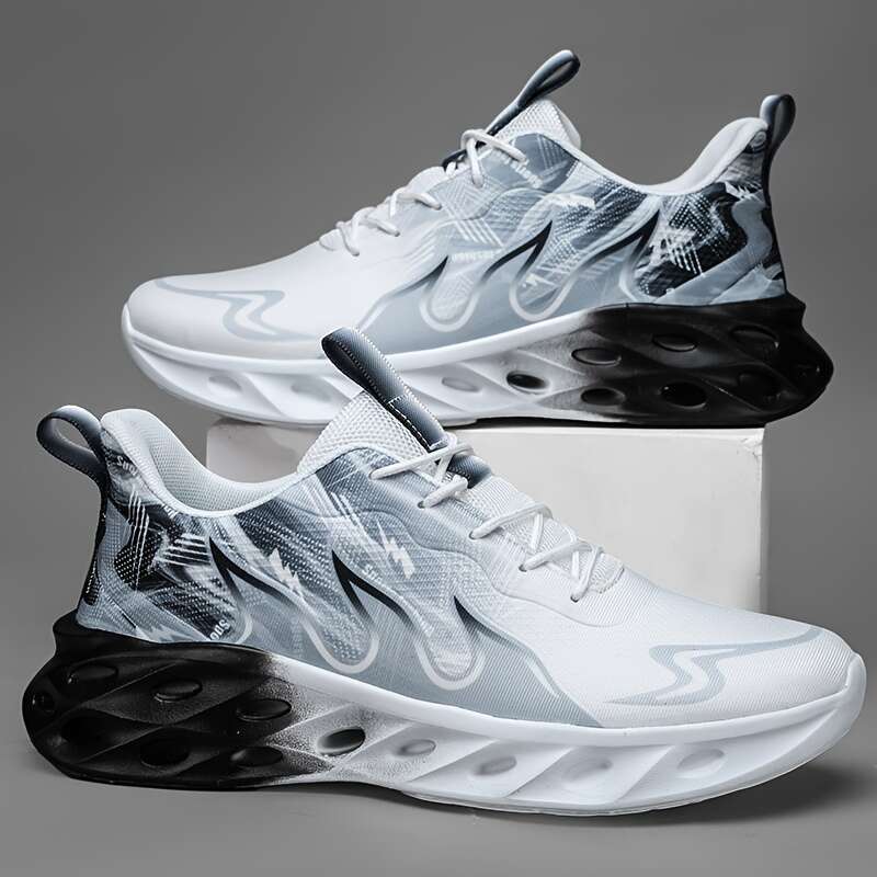 Men's breathable shoes - shock-absorb ing non slip sole, suitable for jogging, tennis, and gym activities