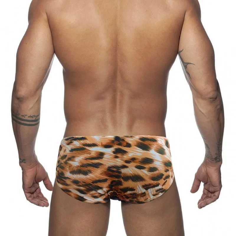 Tiger Stripe Swimwear for Mens Push Up Swim Trunks Bikini Sexy Padded Swimsuit Beach Shorts Surf Bathing Suit Gay Underwear M250218