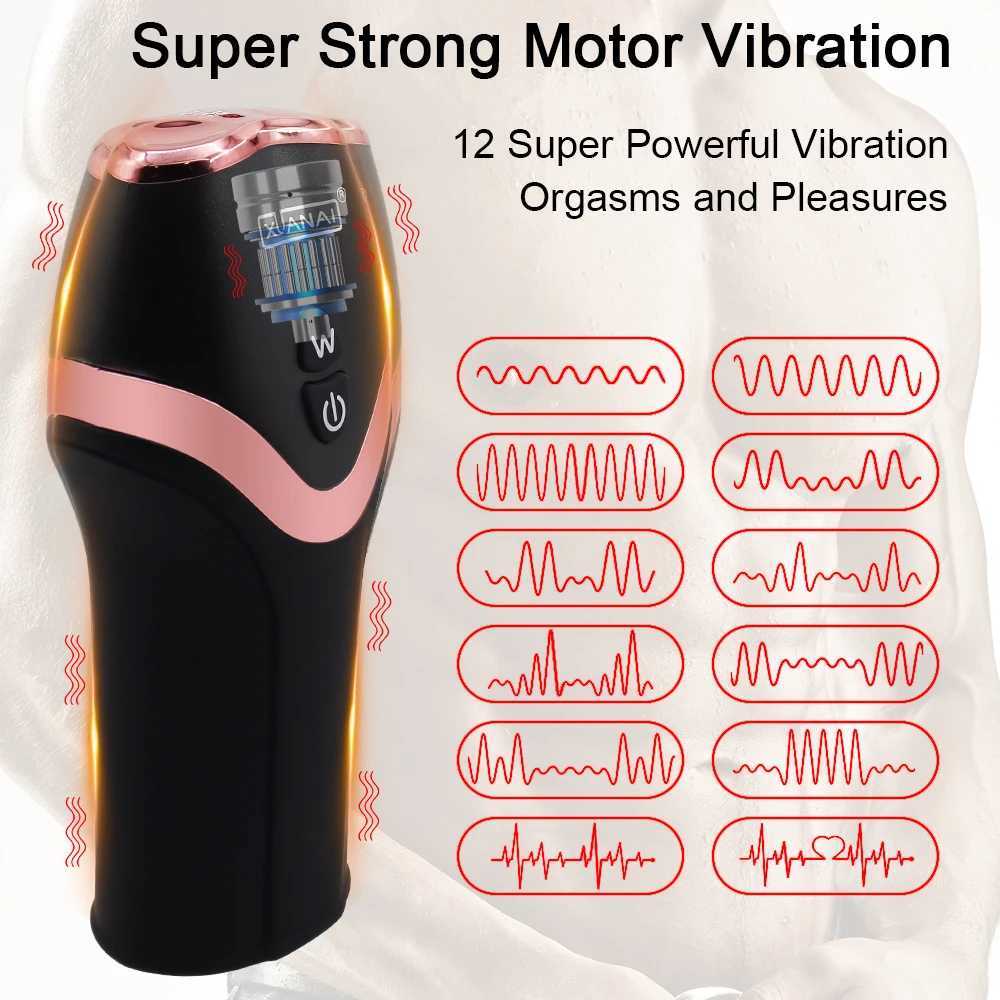 Multi Speed Men Airplane Cup Silicone Vagina Real Pussy Penis Vibrator Male Masturbate Stimulate Glans Sex Toy Cock Delay Traine W250218