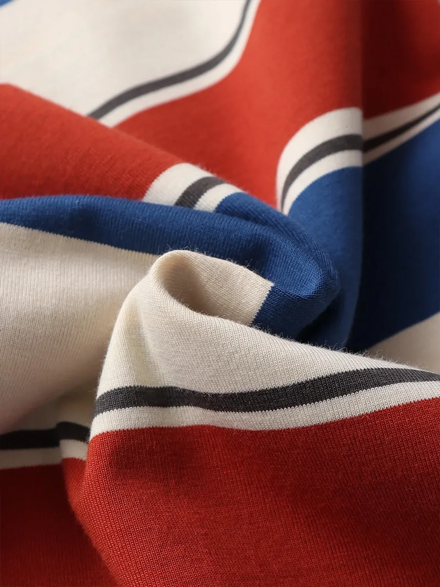 Y2K Loose Contrast Color Short Sleeve Striped T-shirts Couples Men Summer Tops Clothes Clothing Streetwear Unisex Tees 250217