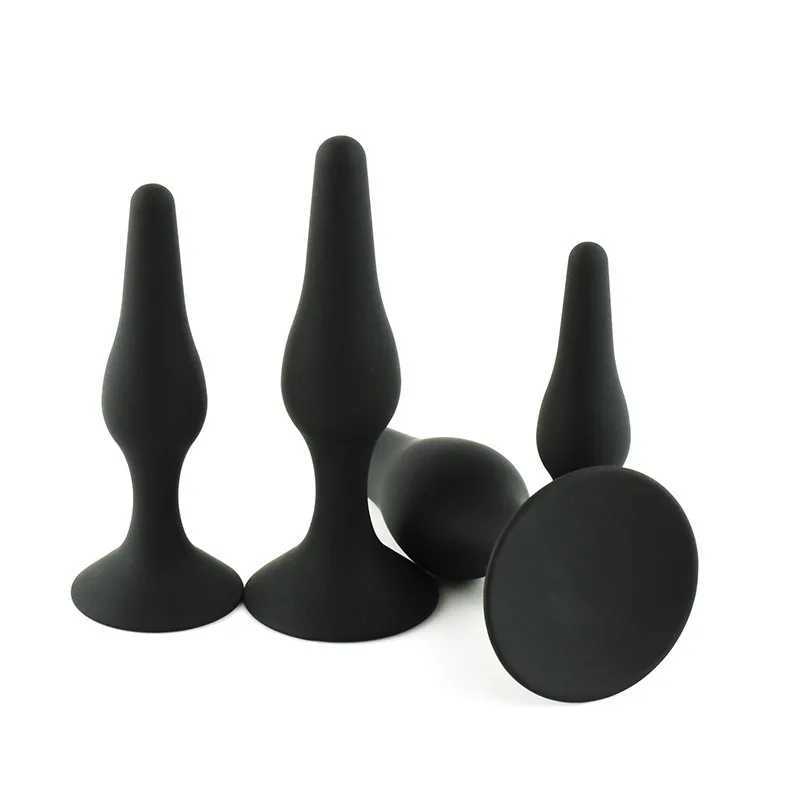 4 Sizes Grade Silicone Anal Kit for Men Prostate Massager Anal Butt Plug Sex Toys For Female MenXJ250218