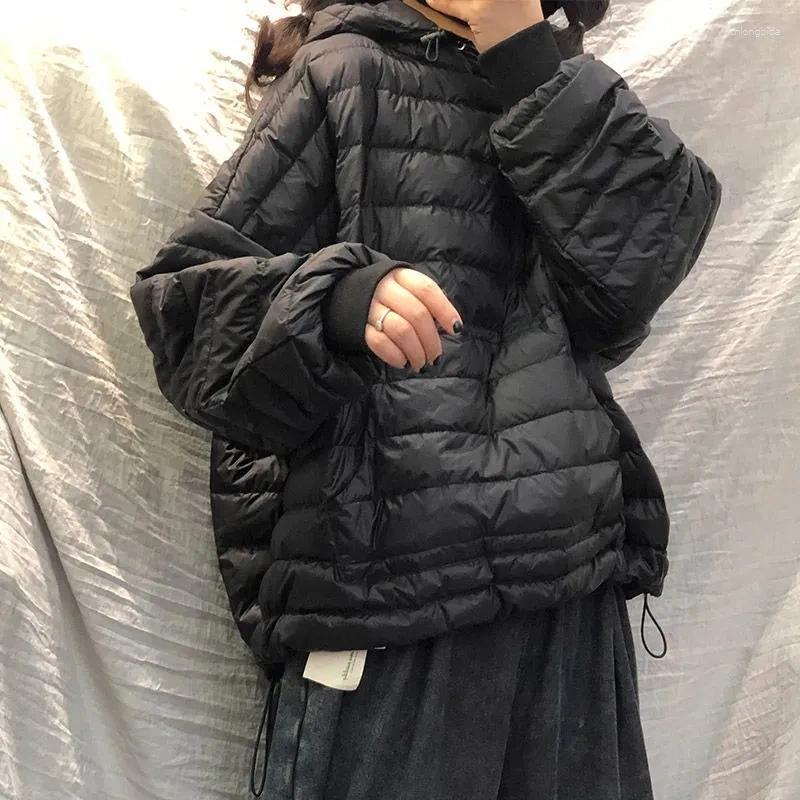 Women's Trench Coats Winter Parka 2025 Hooded Korean Version Ladies Down Cotton Jacket Lightweight And Thin Padded Lady Coat