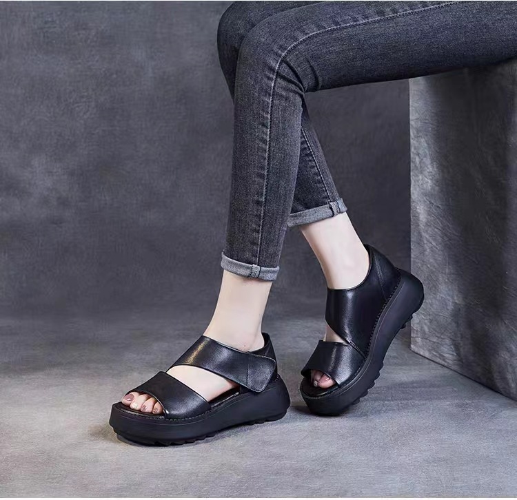 Hook & Loop sandals for women womens slippers slide thick soled black brown white yellow indoor outdoor casual shoes trainers sneakers 2025