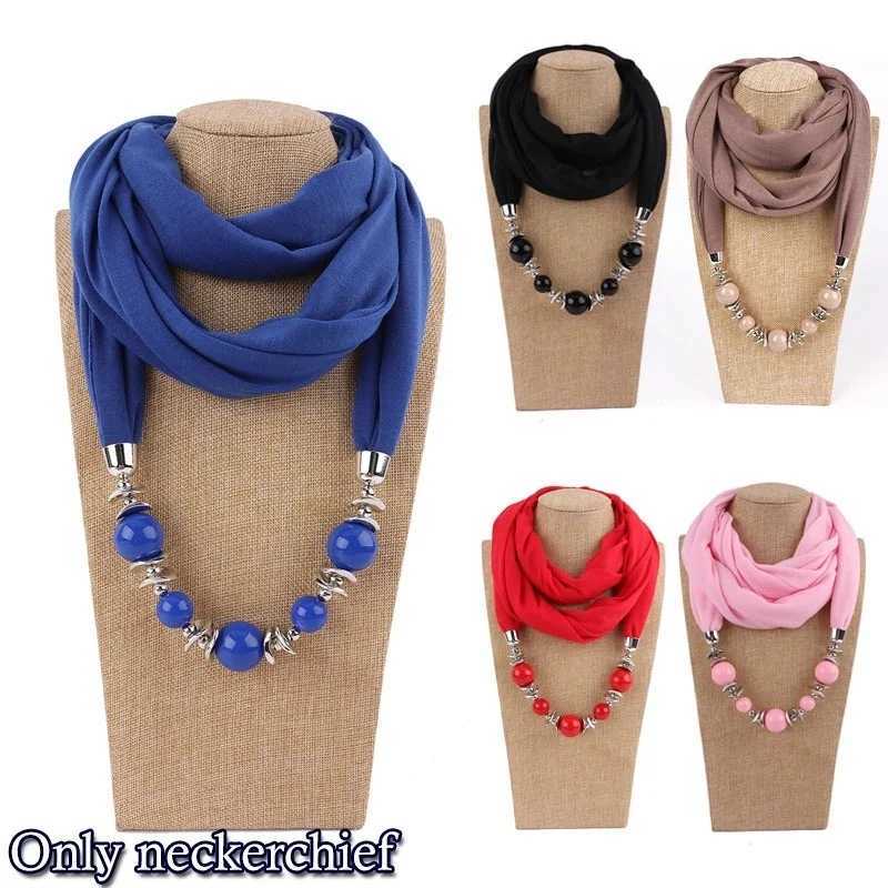 1 Pcs Women New Fashion Scarves Collar Pendant Scarf Necklace W250218