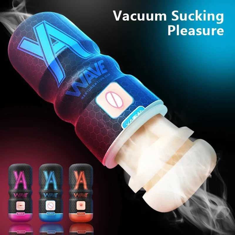 WAVE Powerful Sucking Masturbation Cup Realistic Anal Vagina Pocket Pussy Blowjob Massager Male Masturbator Sex Toys for Men 8+ W250218