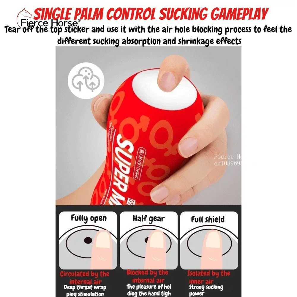 Vacuum Sucking Male Masturbation Cup Glans Hyposensitization Exercise Pocket PussySex Toy for Men Mastubator Blowjob W250218