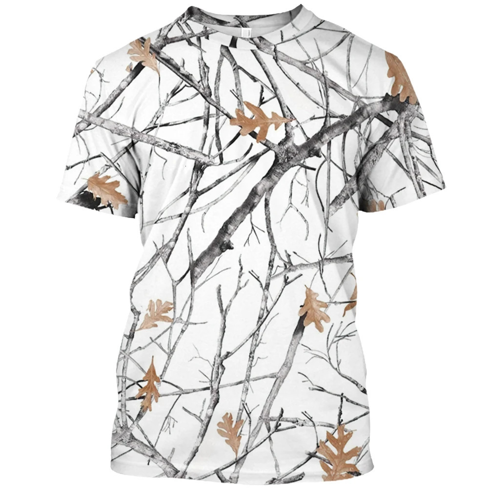 Jungle Camouflage Print Summer Mens O-Neck T-shirt Casual Short Sleeve Oversized T Shirts Fashion Tee Tops Trend Men Clothing 250217