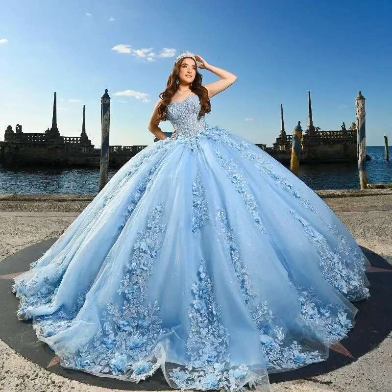 Ball Customized Gown Year Old Quinceanera Dresses With Bow Appliques Sweet Evening Party Dress