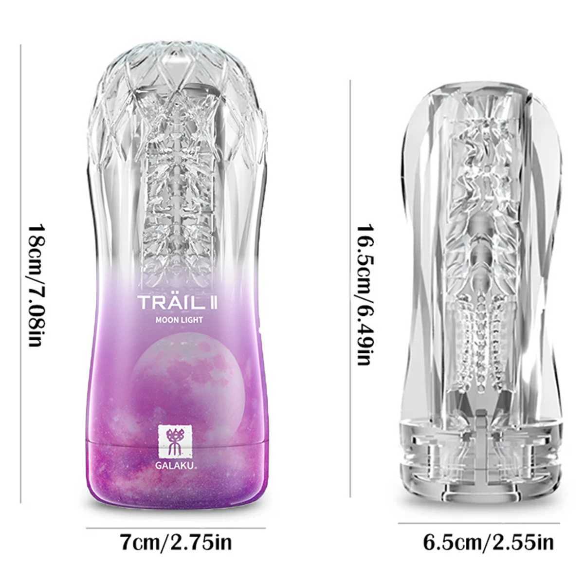 GALAKU Male Masturbator Soft Pussy Sex Toys Transparent Vagina Adult Endurance Exercise Sex Products Vacuum Pocket Cup For Men W250218