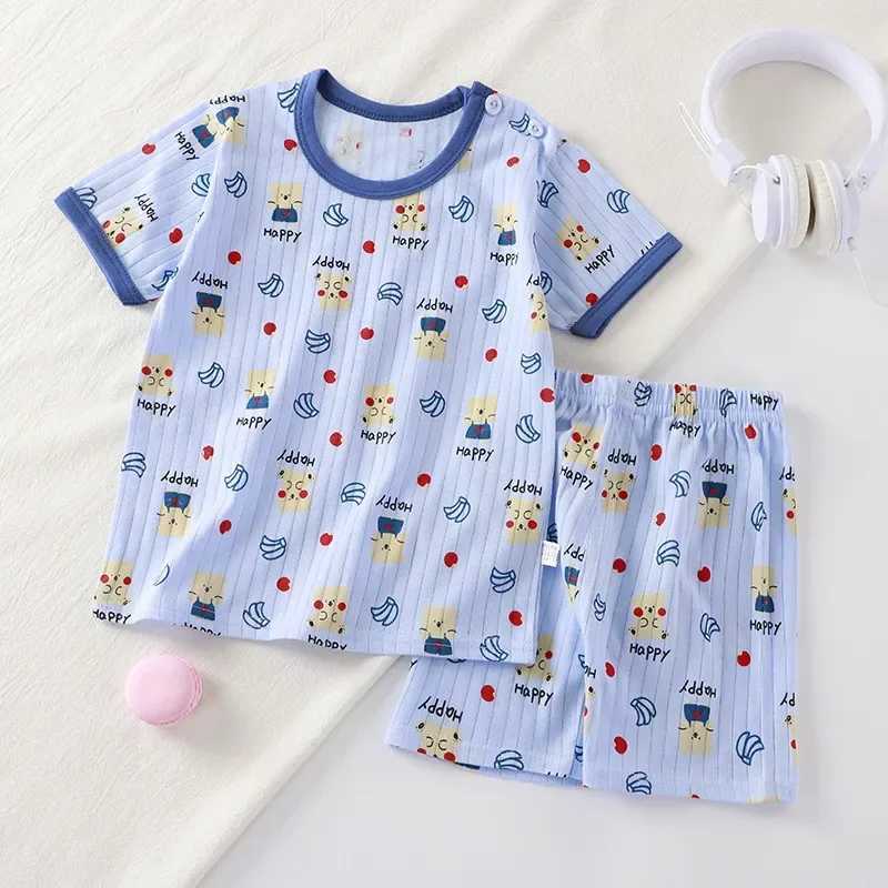 2PCS Kids Clothes Childrens Sets Boys Girl T-shirt Shorts Summer Cotton Short sleeve Baby Children Clothing Toddler Suit W250218