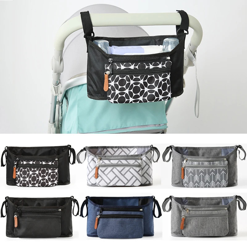 Baby Stroller Bag Pram Organizer Accessories Stroller Cup Holder Cover Trolley Organizer Pouch Travel Accessories Baby Care Bag 250218