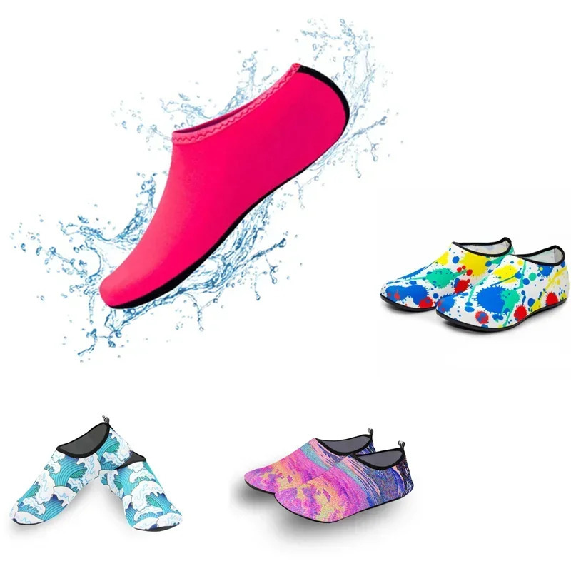 Water Shoes Men Women Swimming Socks Printing Color Summer Beach Sneakers Seaside Sneaker Socks Slippers For Men Women 250217