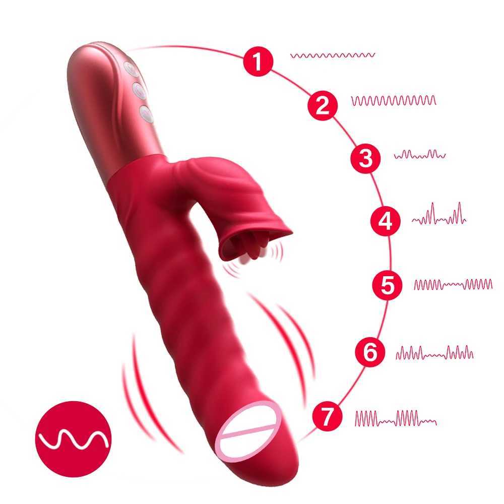Tongue Licking Vibrator for Women Real Vaginal Clit Stimulator G-Spot Dildo Vibrator Female Masturbation Massager Adult Sex ToysXJ250218