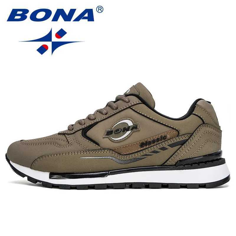 BONA New Designers Nubuck Leather Trendy Sneakers Men Outdoor Casual Shoes Man Sapato Masculino Krasovki Zapatos De HombreC250217