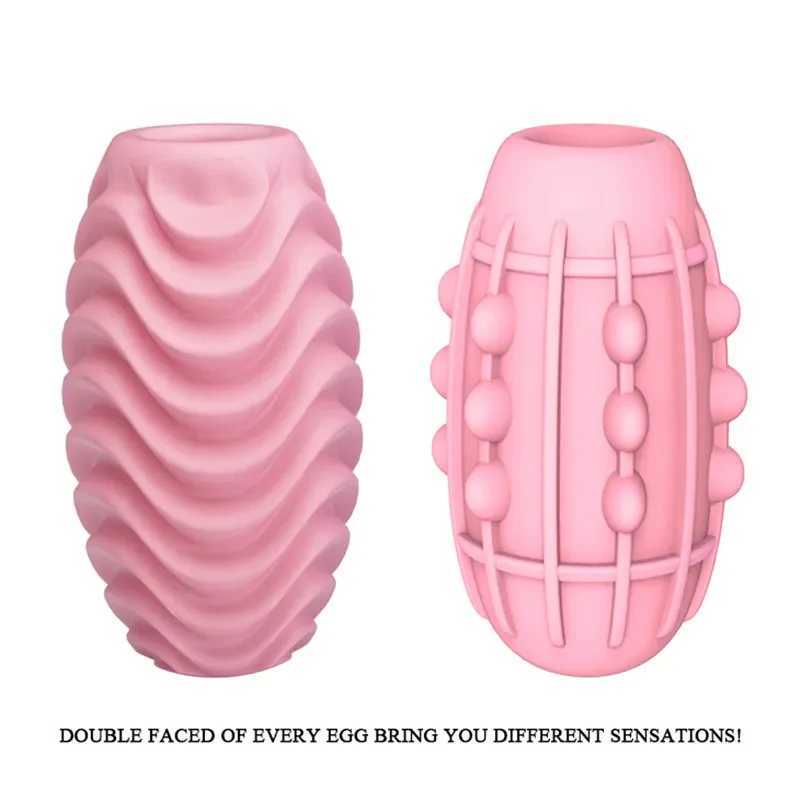 Pocket Pussy Male Sex Toys Masturbator For Men Blow Job Soft Stick Masturbation Cup Small Sex Egg Double Face Usable Solo Play W250218