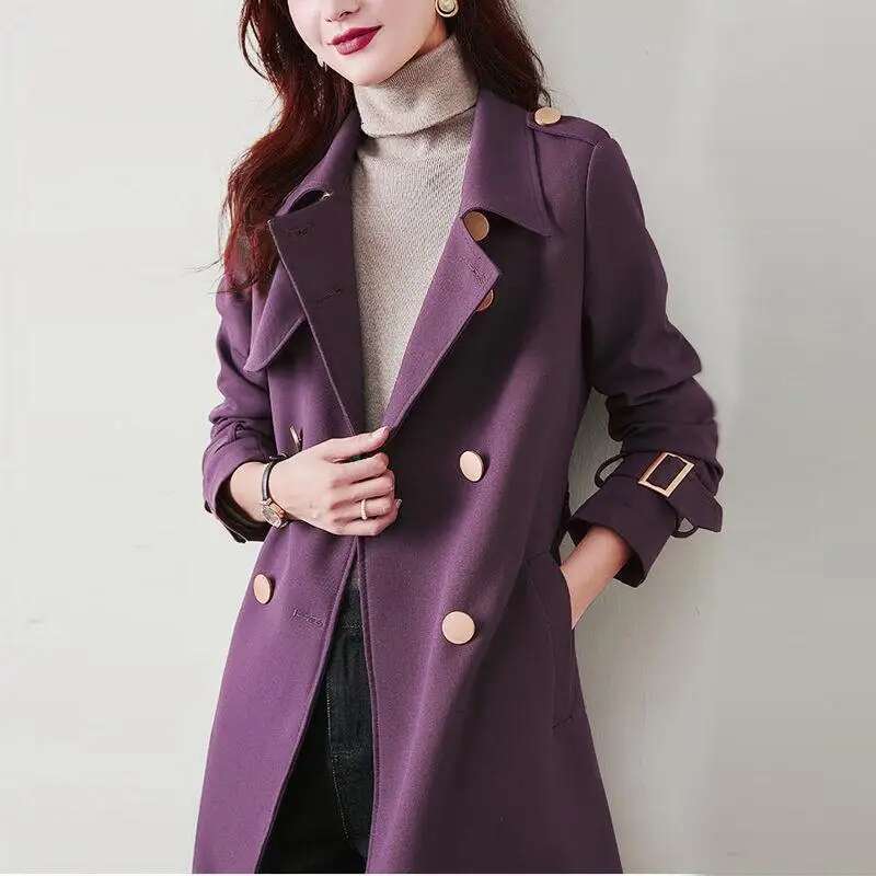 Trench Coat Women 2024 Autumn Winter Korean Office Lady Casual Long New In Coats & Jackets Outwears