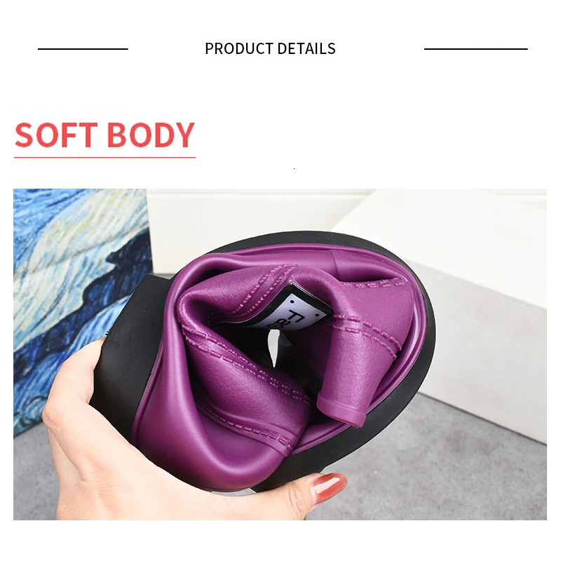 Outdoor Fashion Mid-calf Womens Non-slip Rain Boots Four Seasons Fashion Waterproof Non-slip Kitchen Work Rain Boots 250217