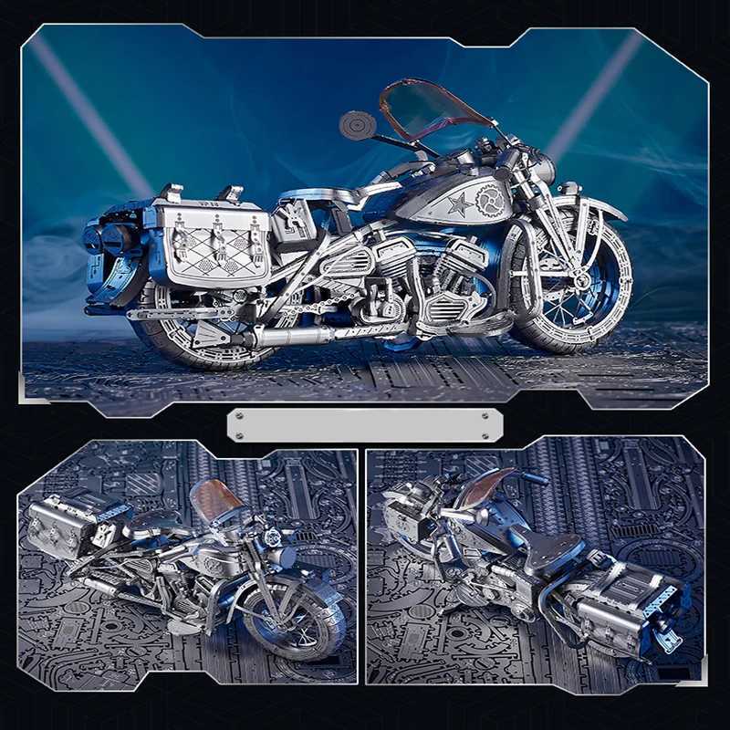 motorcycle 3D Metal Puzzle DIY Model Building Kit Adult Toys Birthday GiftT250218