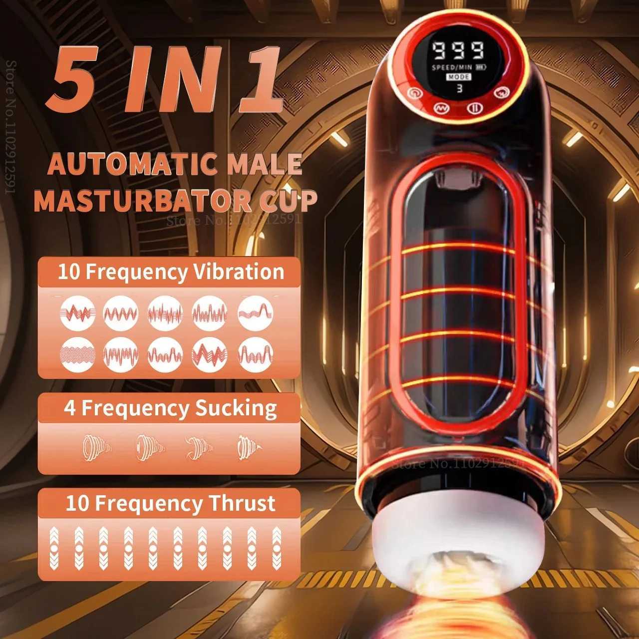 Automatic retractable male masturbation cup penis suction masturbation machine male masturbation real vagina male sex toy adult product W250218