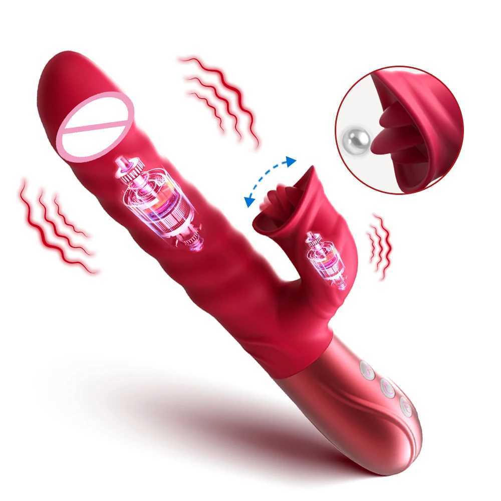 Tongue Licking Vibrator for Women Real Vaginal Clit Stimulator G-Spot Dildo Vibrator Female Masturbation Massager Adult Sex ToysXJ250218