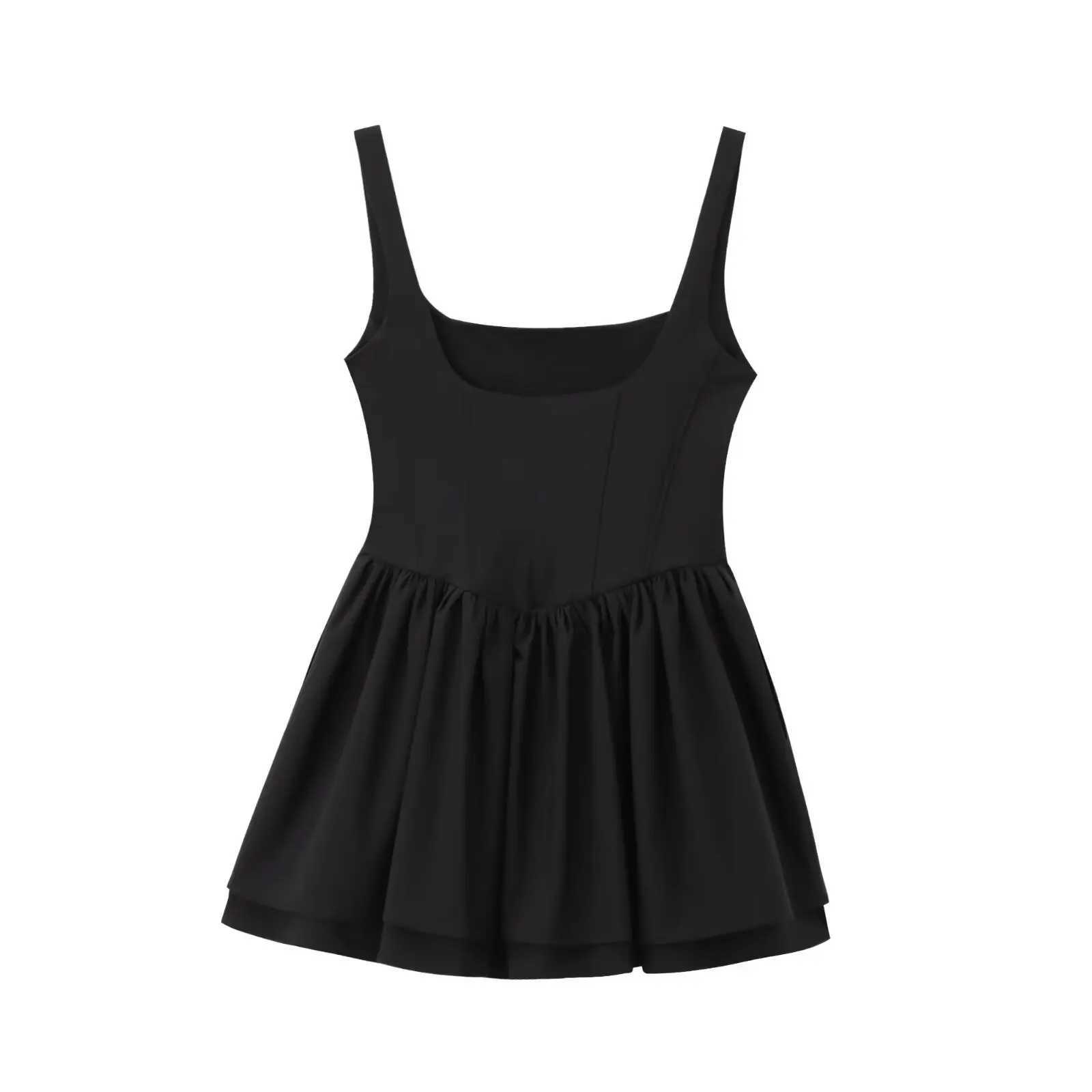 Basic Casual Dresses 2024 Autumn New Womens Clothing European And American Style Fashionable Corset Style Slveless Suspender Short Dress H25217