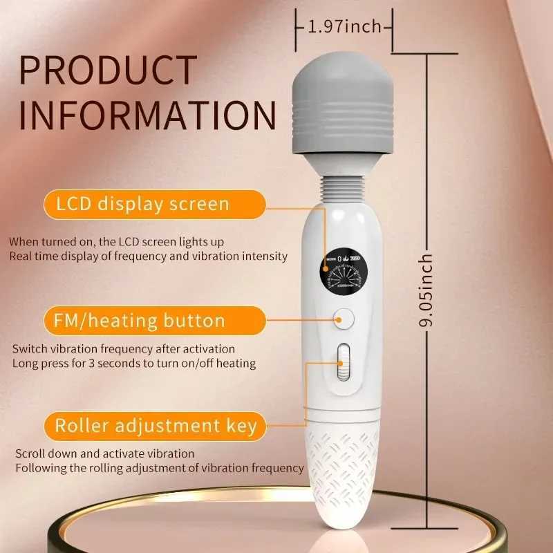 Heating Wand Massager For Sensual Plea Female Masturbator Self-plea And Couples Play For Women Clit Stimulator Sex ToyXJ250218