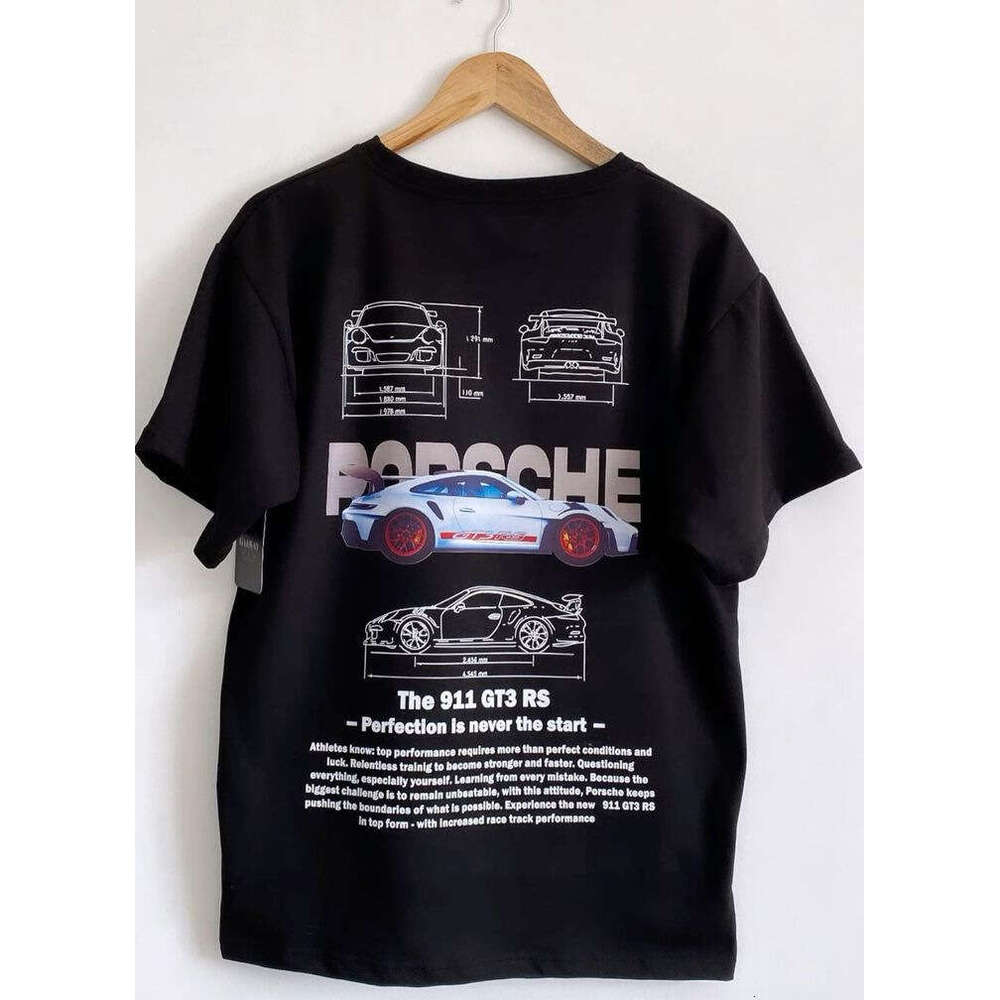 New 3D Digital Printing Round Neck T-shirt Fashion Summer Men's Cartoon Car