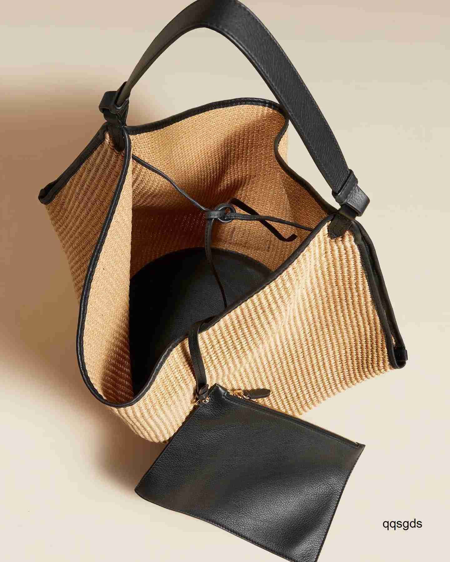 Top Quality Khaite Lotus Tote Designer Womens Suede Clutch Straw Raffias Big Beach Man Shoulder Fashion Leather Shop Pochette Trunk Crossbody Hand Bag