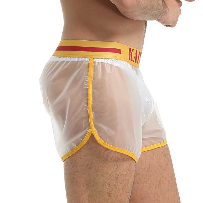 Mens Beachwear Fashion Transparent Waterproof Swim Shorts Bathing Suits Trunk Surfing Swimwear Board Shorts(without briefs) M250218