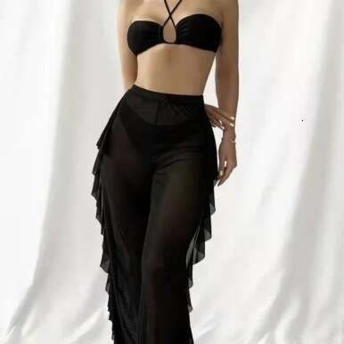 Mesh Solid Color Three Piece Bikini Split Thong Sexy Swimwear New Style Maillot De Bain Swimming Suit for Women Designer Bikini Swimwear Swimwear New 