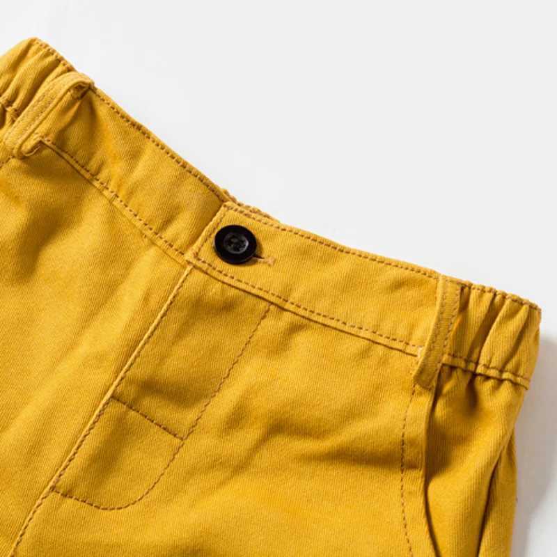 Boys Sets Clothing Summer Crown Print Polo T-Shirt White Shorts Yellow Bowtie Childrens Clothing For Boy Kids Clothes Boys W250218