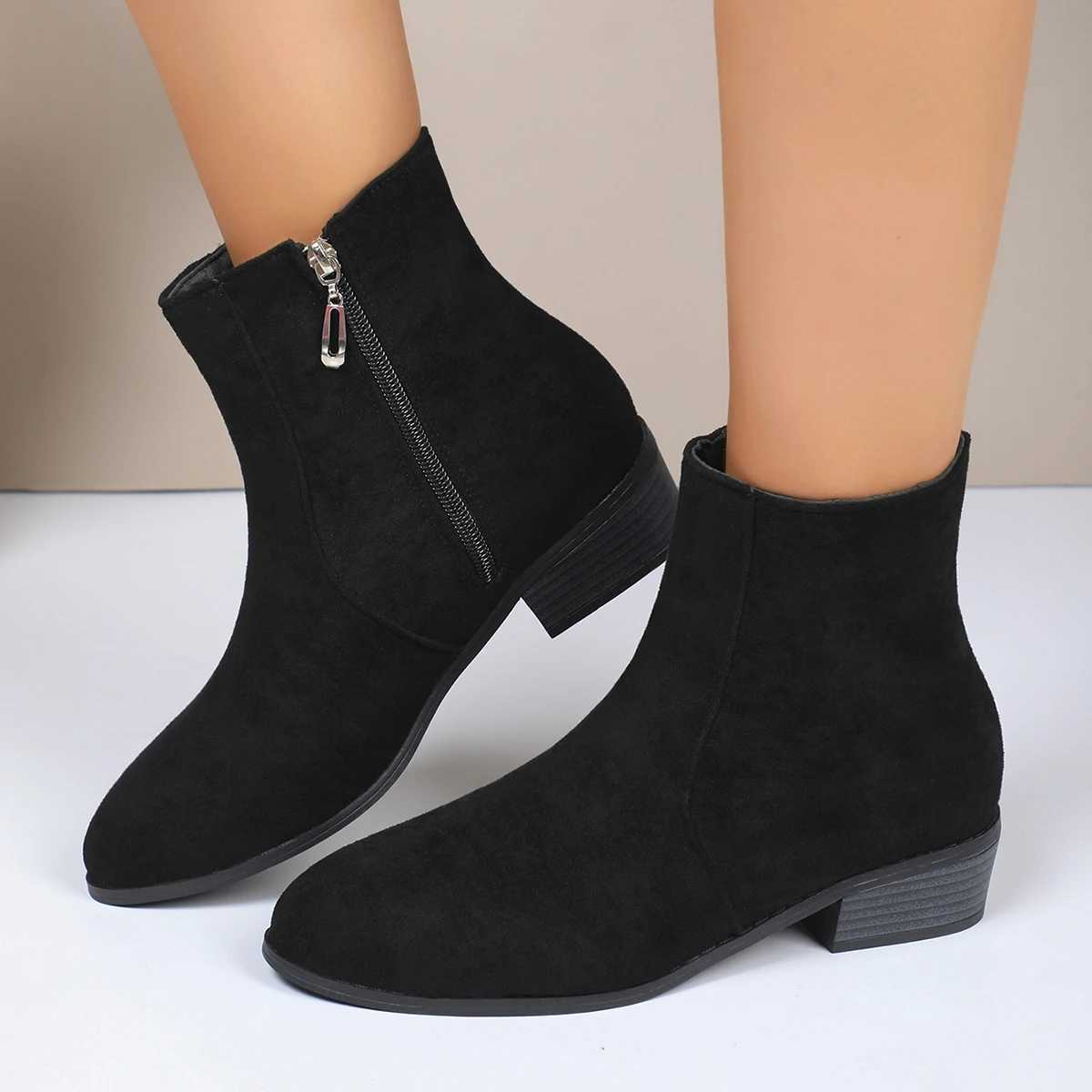 Women Winter 2024 New Elegant Baotou Warm Dress Boots Women Fi Casual Comfortable Outdoor Ankle Boots Shoes for WomenXJ250217