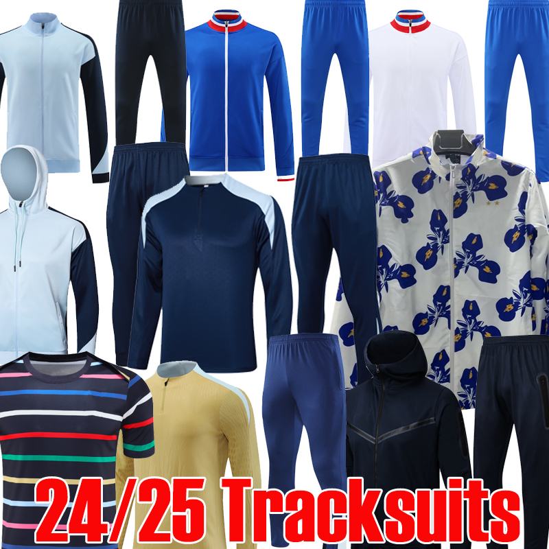 24 25 French tracksuit training suit World soccer cup jersey BENZEMA MBAPPE equipe de Full Sets kids Men 2023 Francais Half pull chandal futbol training suits