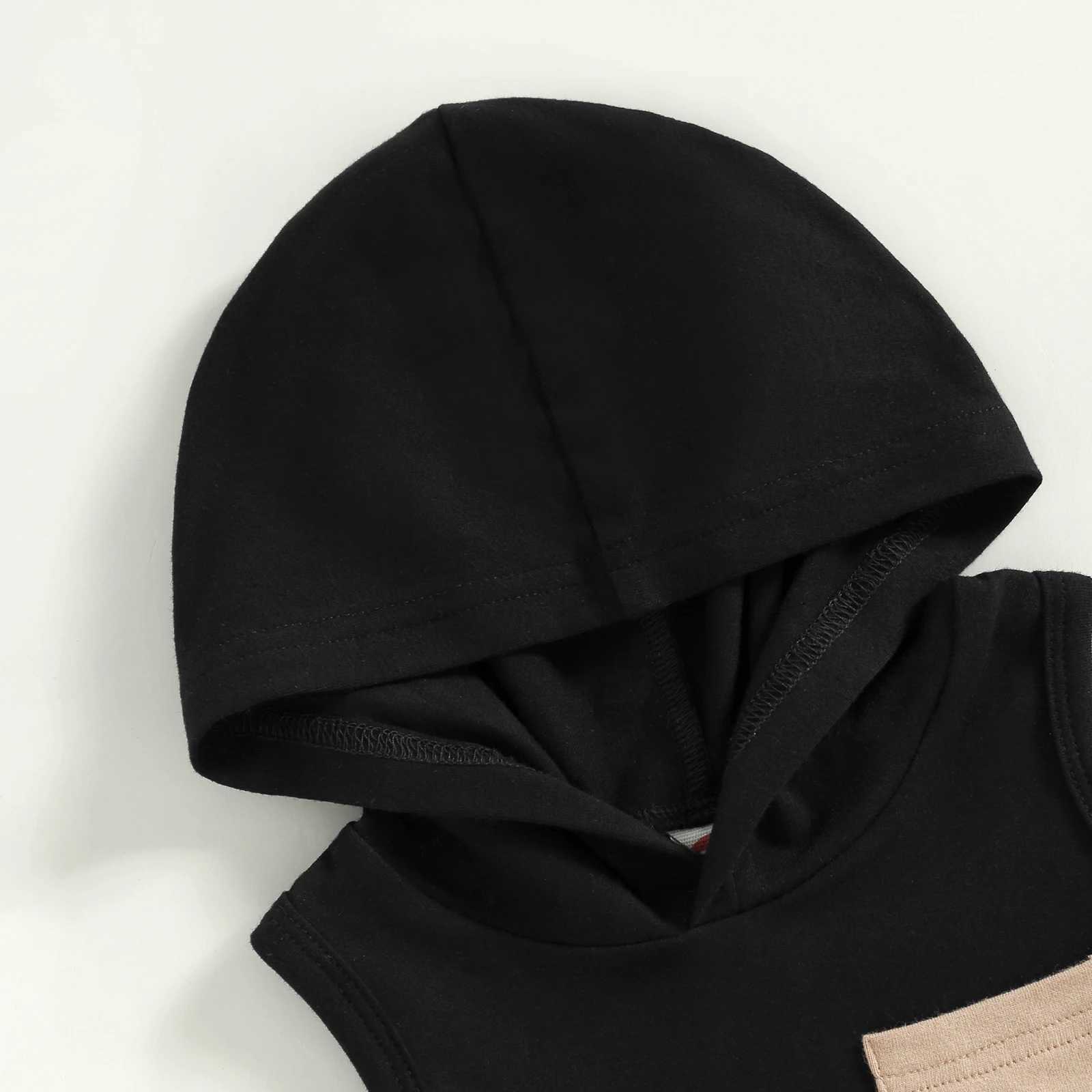 Infant Newborn Baby Boy Summer Clothes Outfits Pocket Hooded Sleeveless Tank Tops Camouflage Elastic Waist Shorts 2Pcs Suit 0-3T W250218