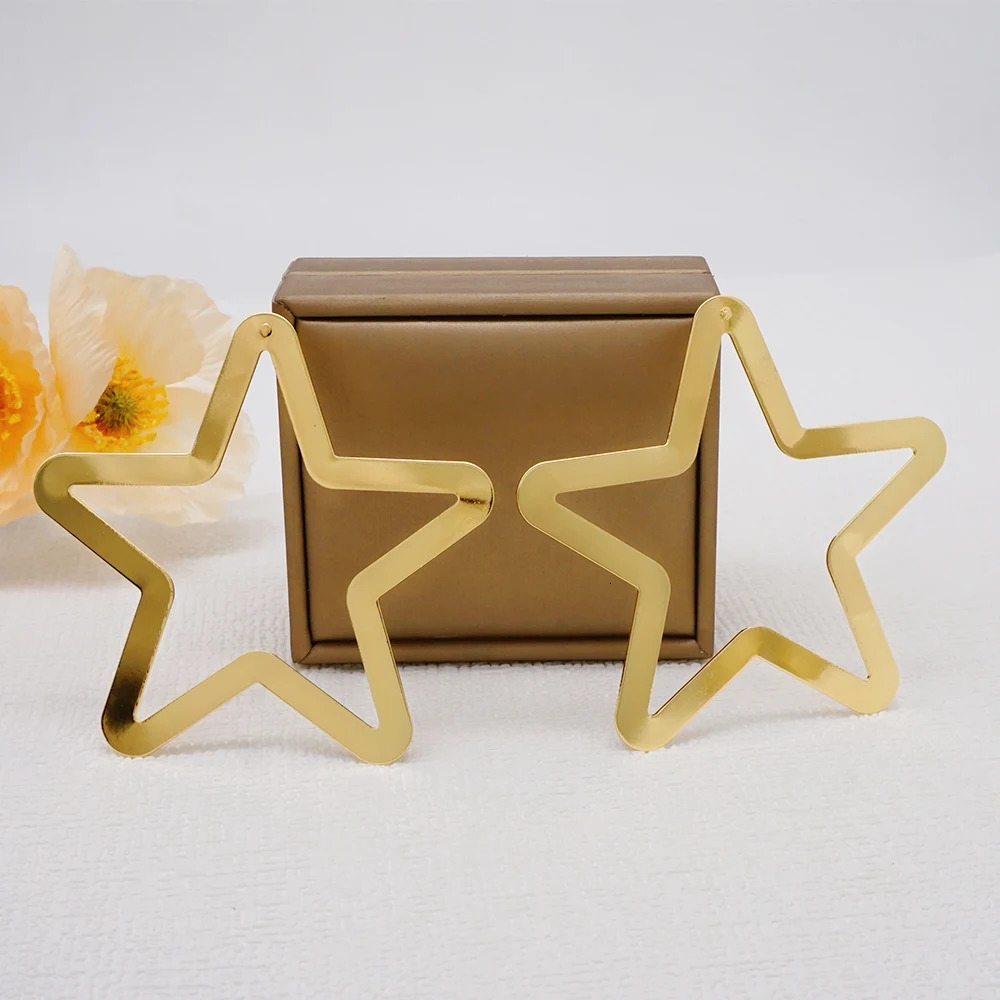 Fashion Hollow Big Star Shaped Ear Line Stud Earrings Dangle Drop For Women Jewelry Pendant Copper Wire Brincos Gifts 250213