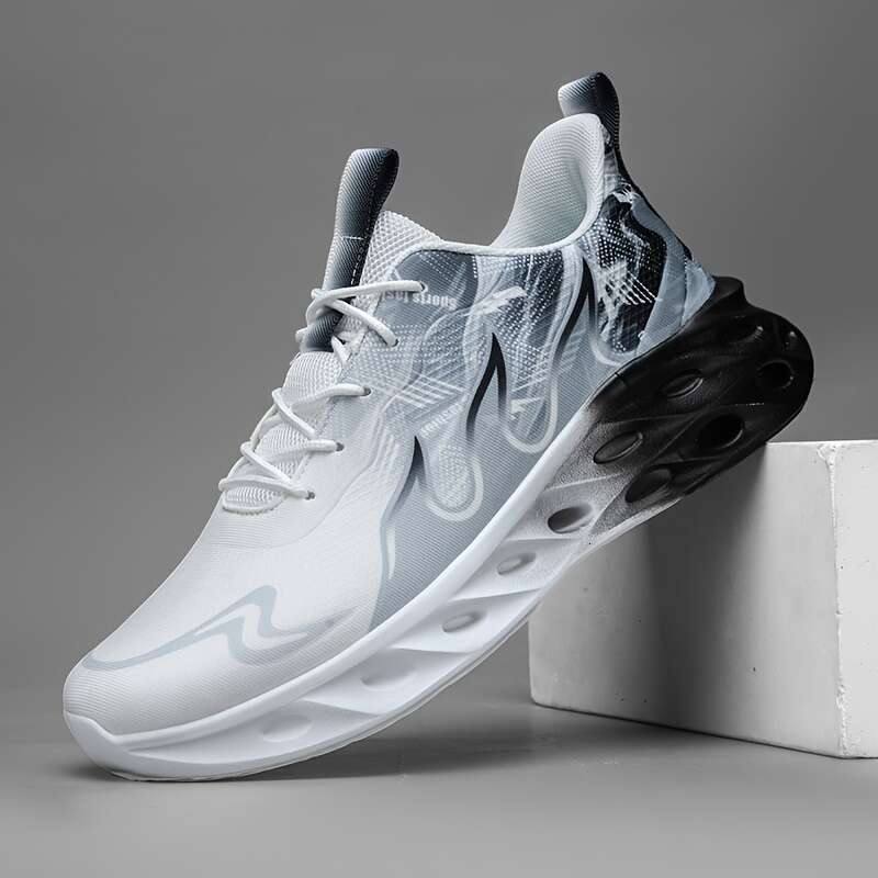 Men's breathable shoes - shock-absorb ing non slip sole, suitable for jogging, tennis, and gym activities