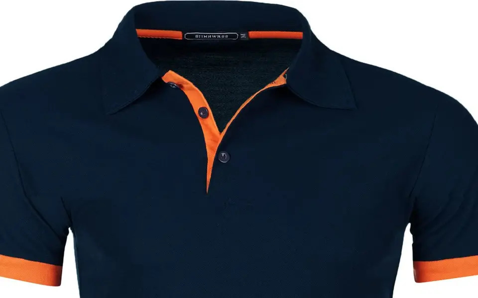 Mens short sleeve color matching fashion with mens lapel short sleeve 250217