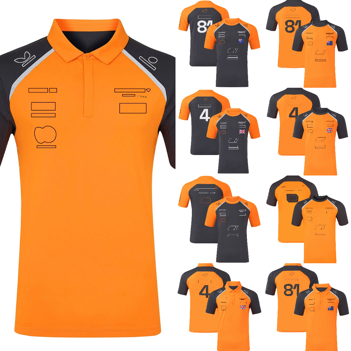 2025 New F1 Team T-shirt Formula 1 Racing Polo Shirt T-shirt 4 81 Print Driver Set Up T-Shirt Race Men Women Short-sleeved Jersey