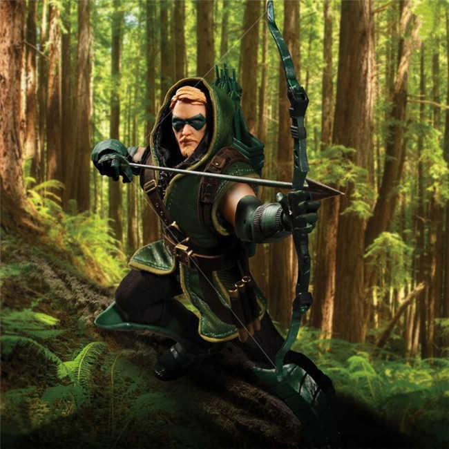 DC Comics Mezco 6-inch Cloth Robe Oliver Queen Green Arrow Mobile Model Ap2