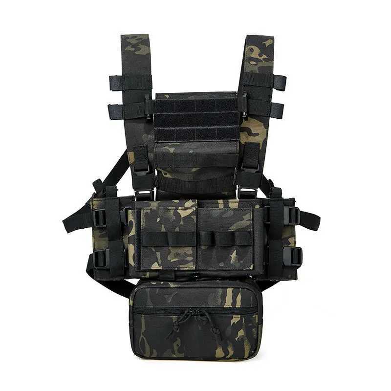 Mens Hunting MK3 Tactical Chest Rig HarnESS Modular Lightweight Military Airsoft Vest w/ 5.56 Mag Pouch Pantiball GearXJ250219
