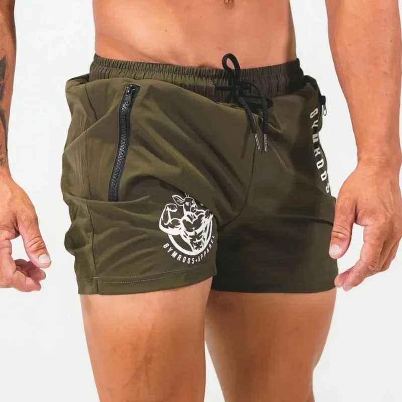 Mens Sports Shorts Gym Workout Running Shorts Summer Training jogger Woven shorts men Quick dry zipper pocket Fitness Sweatpants W250219