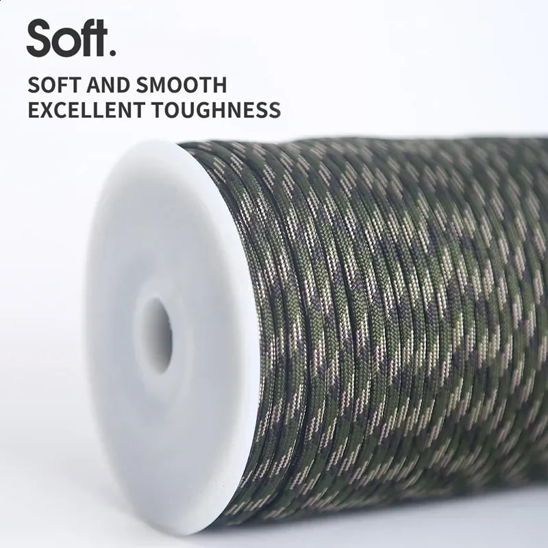 7 Cores 550 Paracord Cord 5 8 16 31 M Dia4mm For Outdoor Camping Survival Lanyard Parachute Rope Hiking Tent Accessories 250213