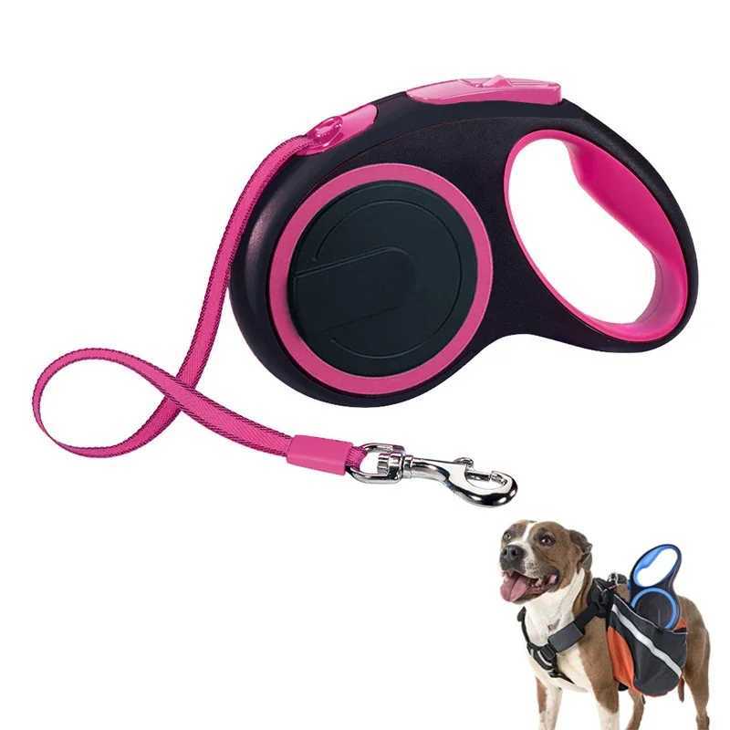 3/5/8M Durable Nylon Retractable Dog Leash Leads Automatic Extending Leash For Small Medium Large Dogs Puppy Walking Leash RopeXJ250218
